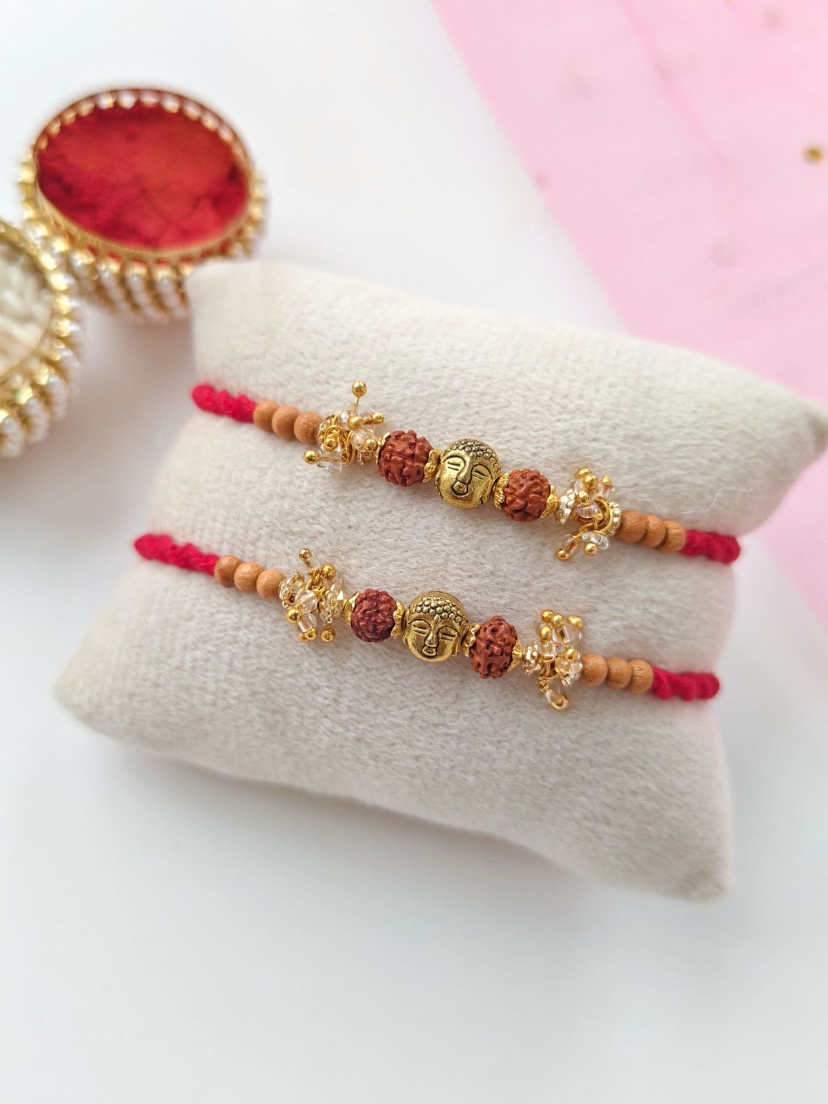 Blessings Rudraksha Rakhi Set of 2 for Precious Ties