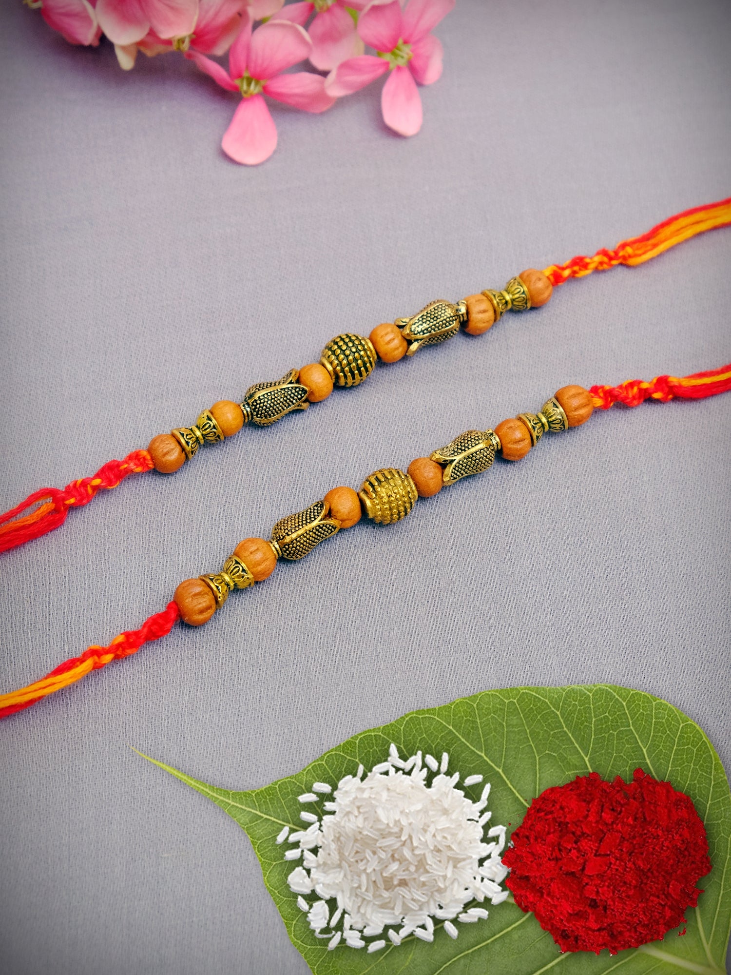Handcrafted Traditional Oxidized Rakhi Duo for Brother