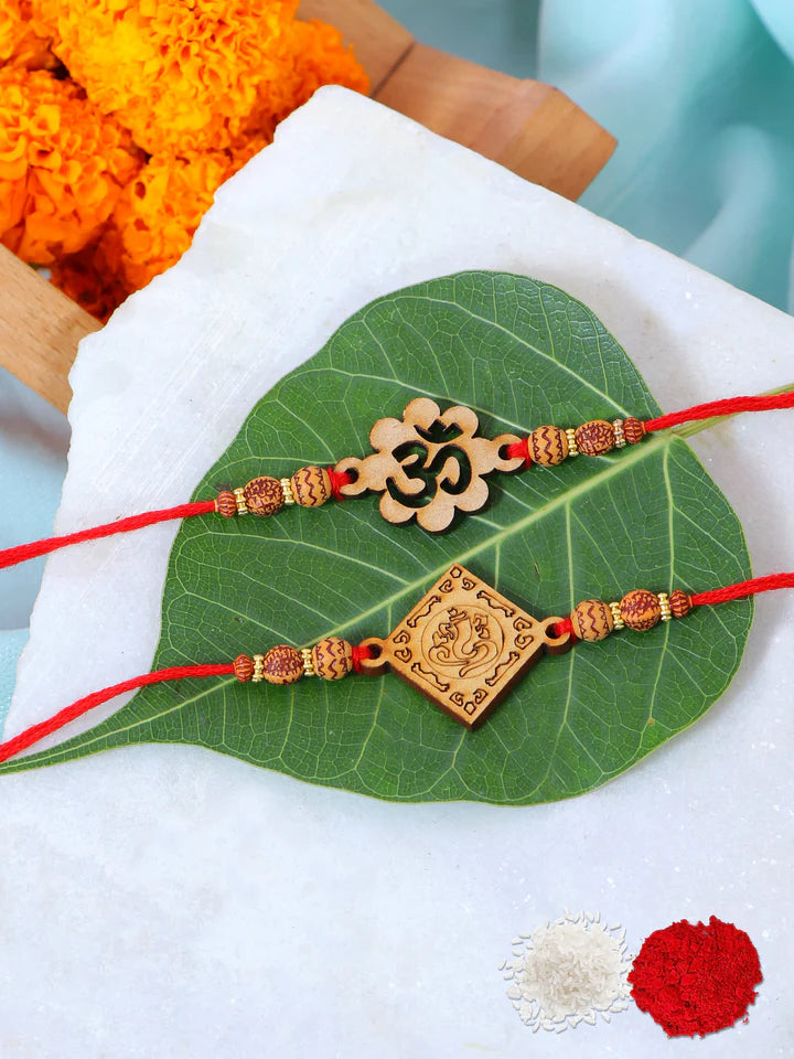 Ganesha and om  Rakhi Set of 2 –  Rakhi for Brother 2026