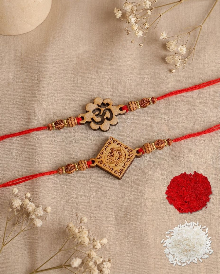 Ganesha and om  Rakhi Set of 2 –  Rakhi for Brother 2026