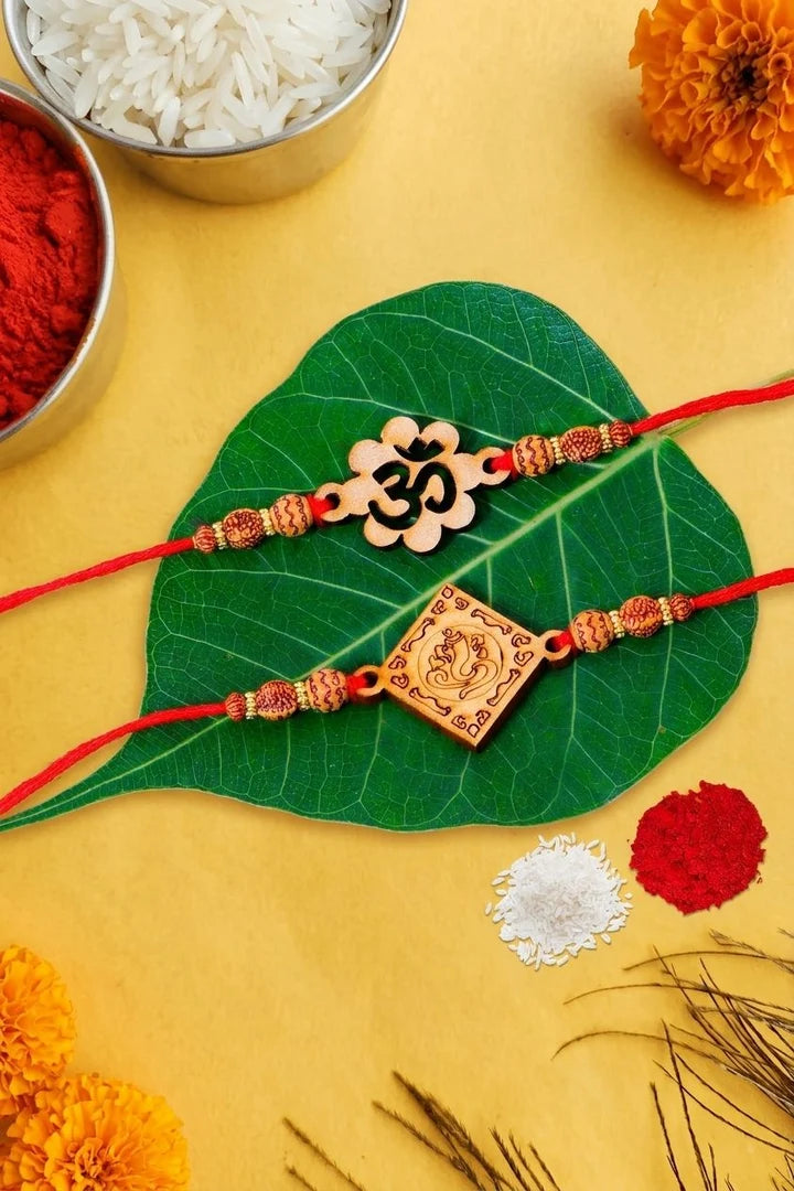Ganesha and om  Rakhi Set of 2 –  Rakhi for Brother 2026