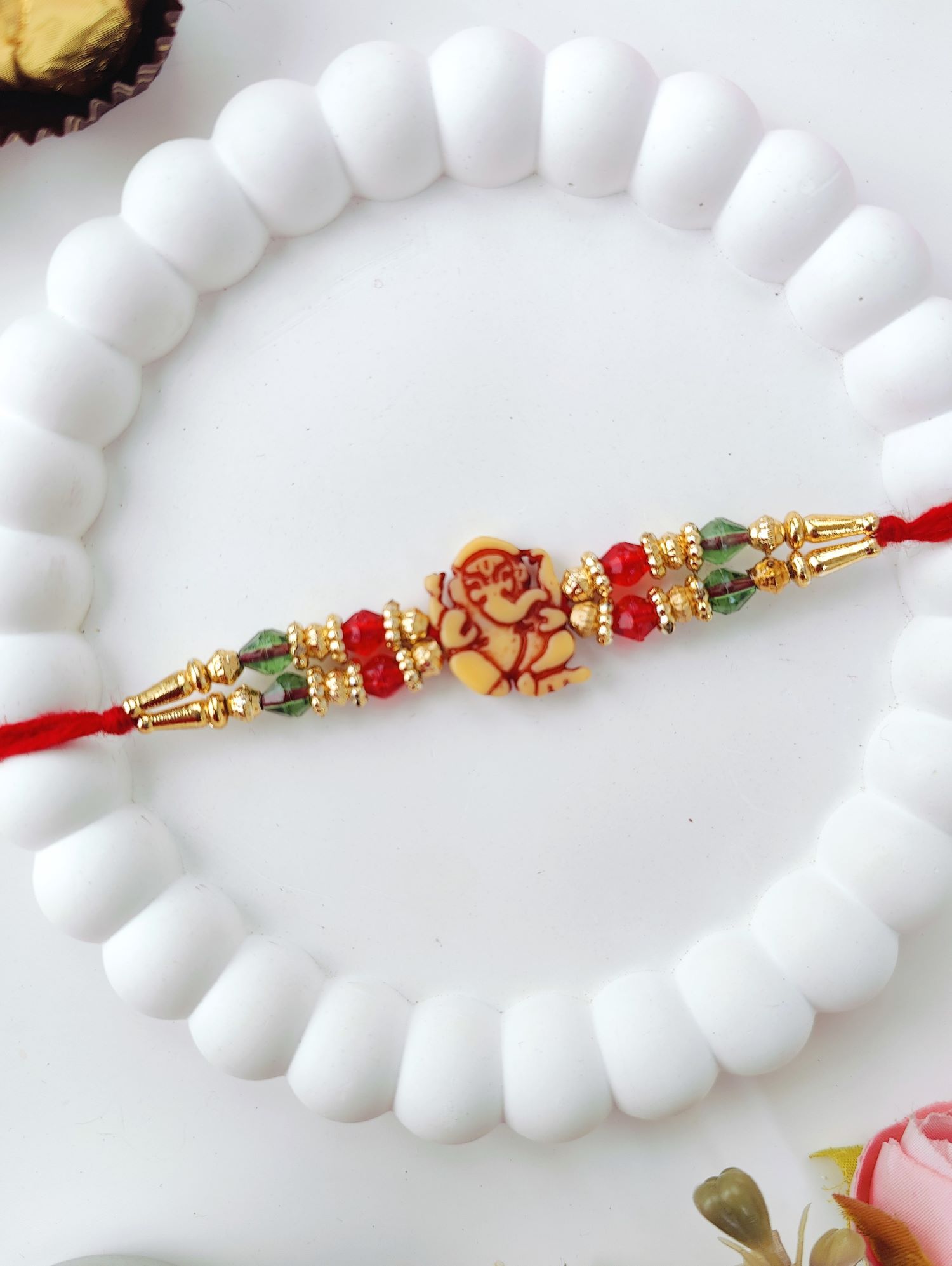 Handmade Ganesh rakhi set of 2, best rakhi for brother 2026