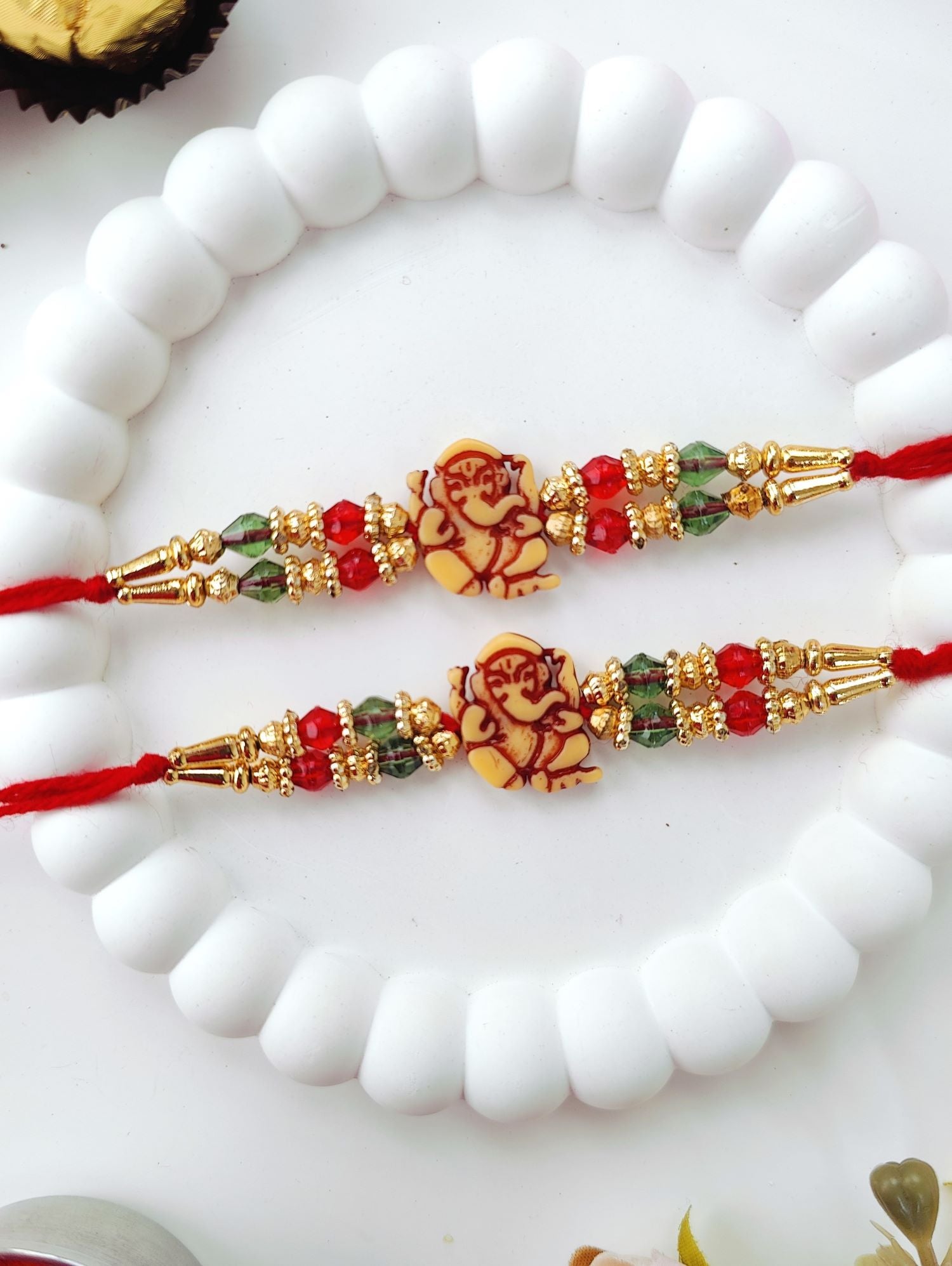 Handmade Ganesh rakhi set of 2, best rakhi for brother 2026
