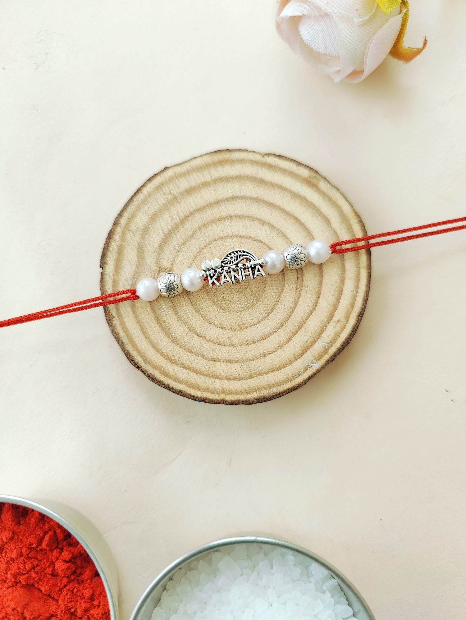 Silver oxidised Kanha rakhi, handmade stylish rakhi for brother