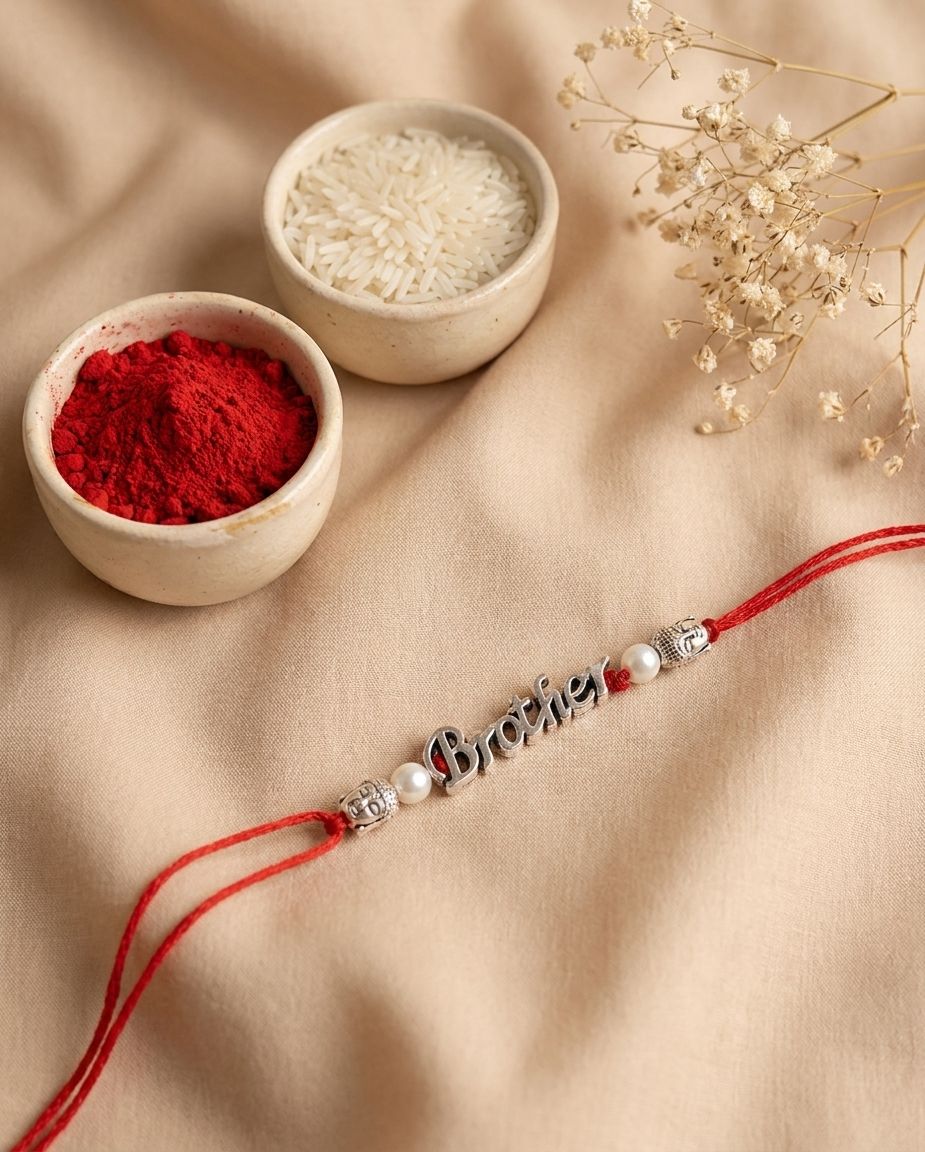 Oxidised Silver Alphabet Designer Rakhi 2026 Set