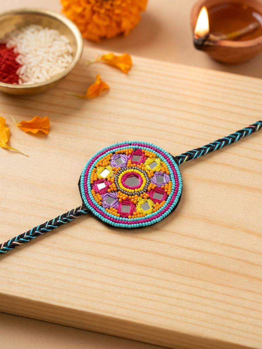 Handmade Multi-Color Beaded Rakhi Gift for Brother – Rakhi 2026