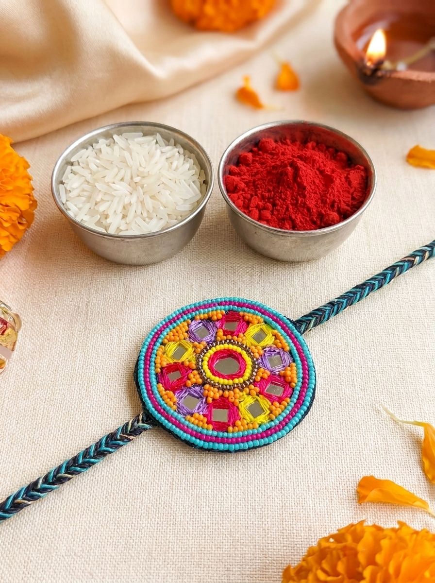 Handmade Multi-Color Beaded Rakhi Gift for Brother – Rakhi 2026