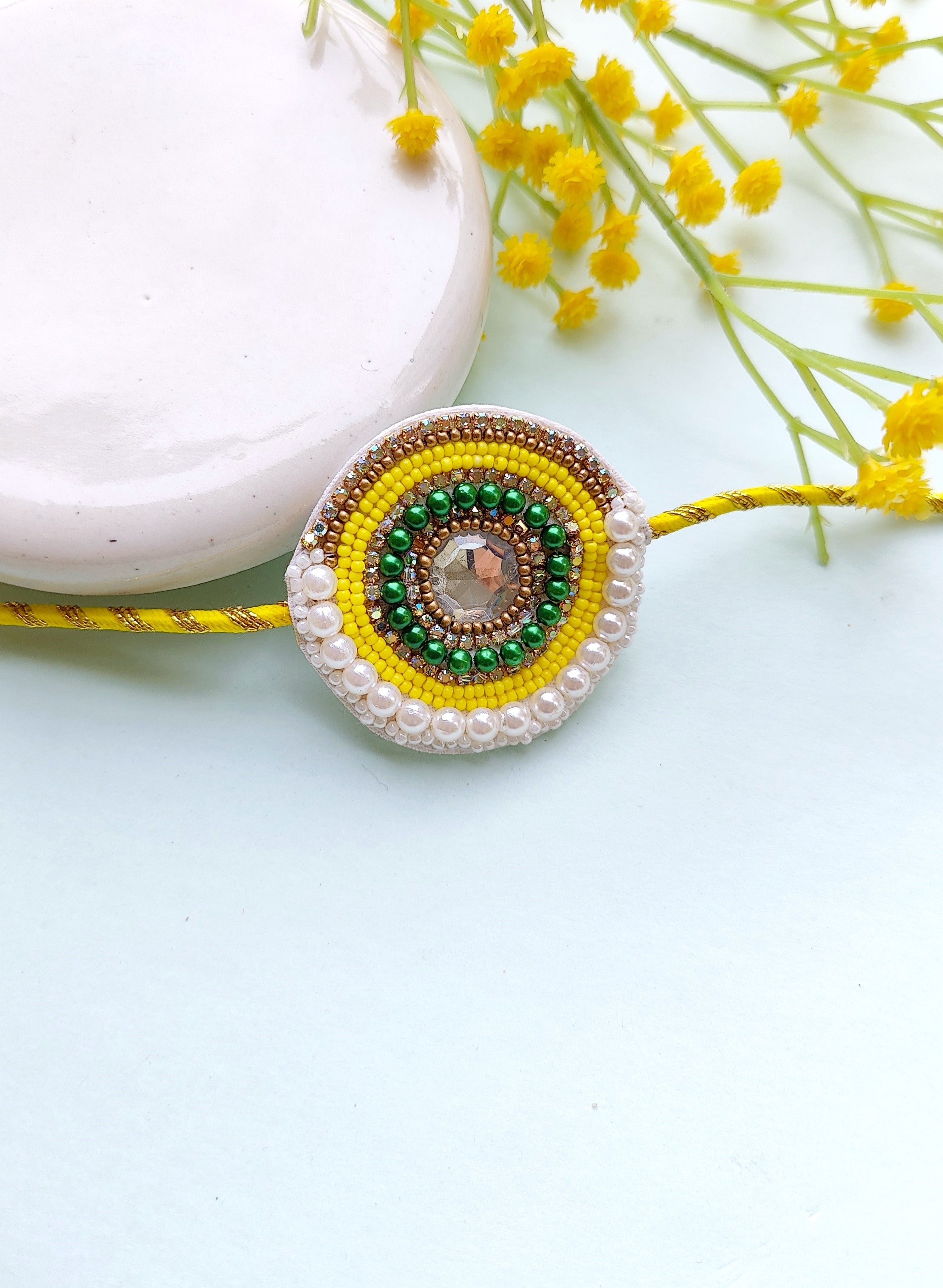 Satvik's Shine: Festive Handmade Beaded Rakhi Gift 2025