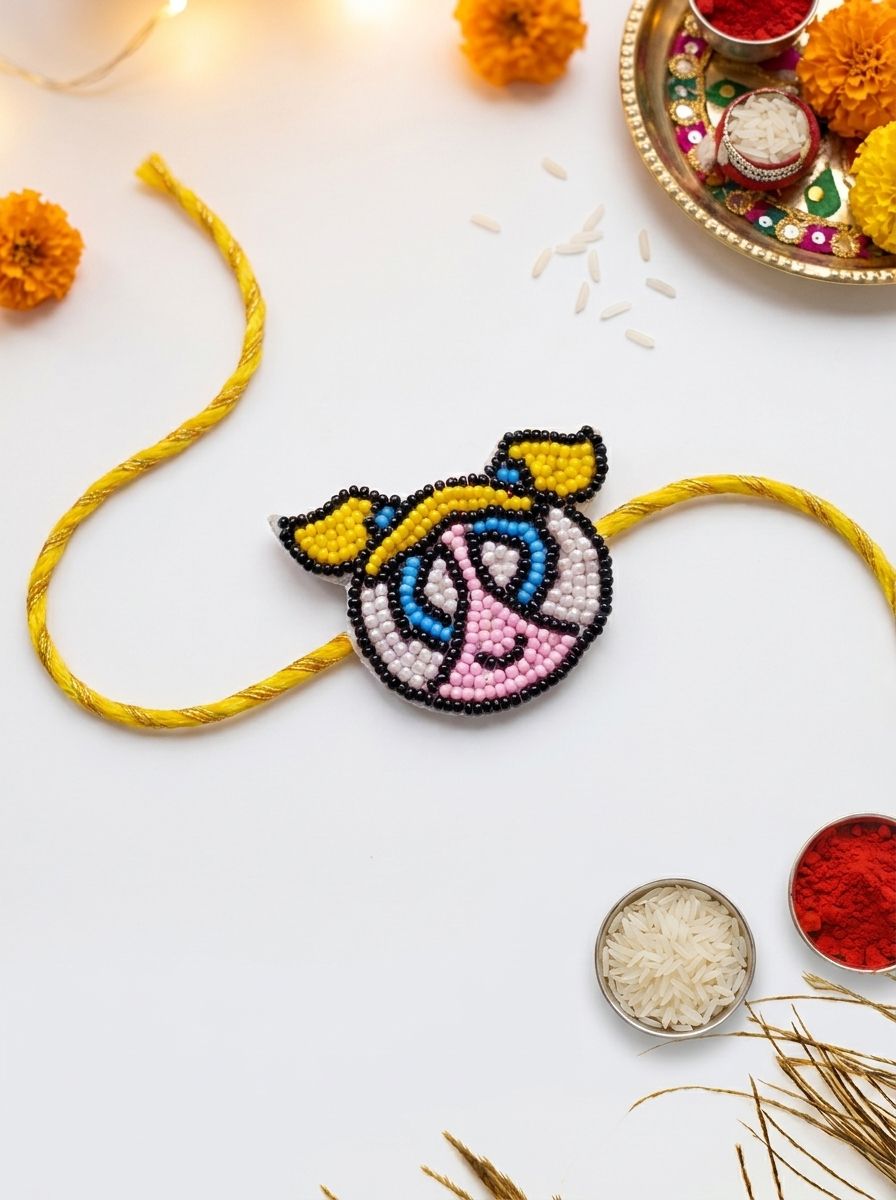 Handmade Beaded Kids Rakhi Powerpuff Girls Design 2026