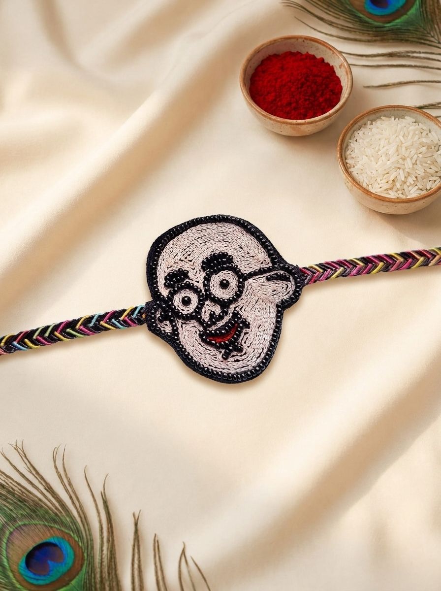 Patlu Handmade Beaded Rakhi for Kids Spinner Band 2026