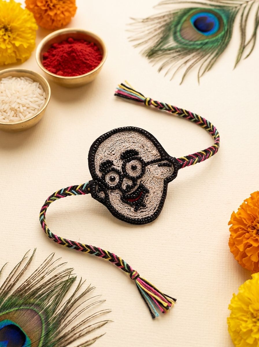 Patlu Handmade Beaded Rakhi for Kids Spinner Band 2026