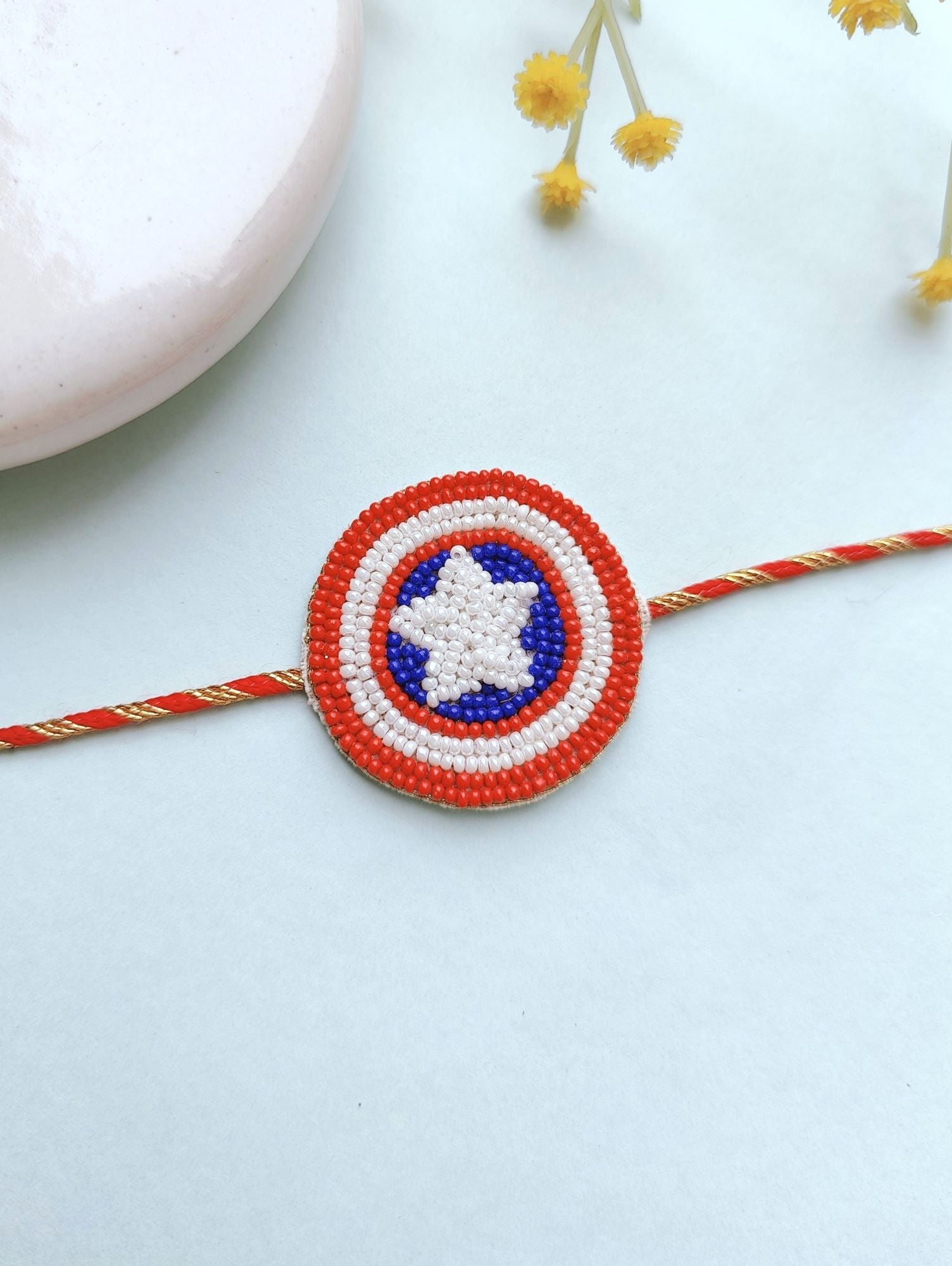 Captain America: Handcrafted Rakhi for Little Champions
