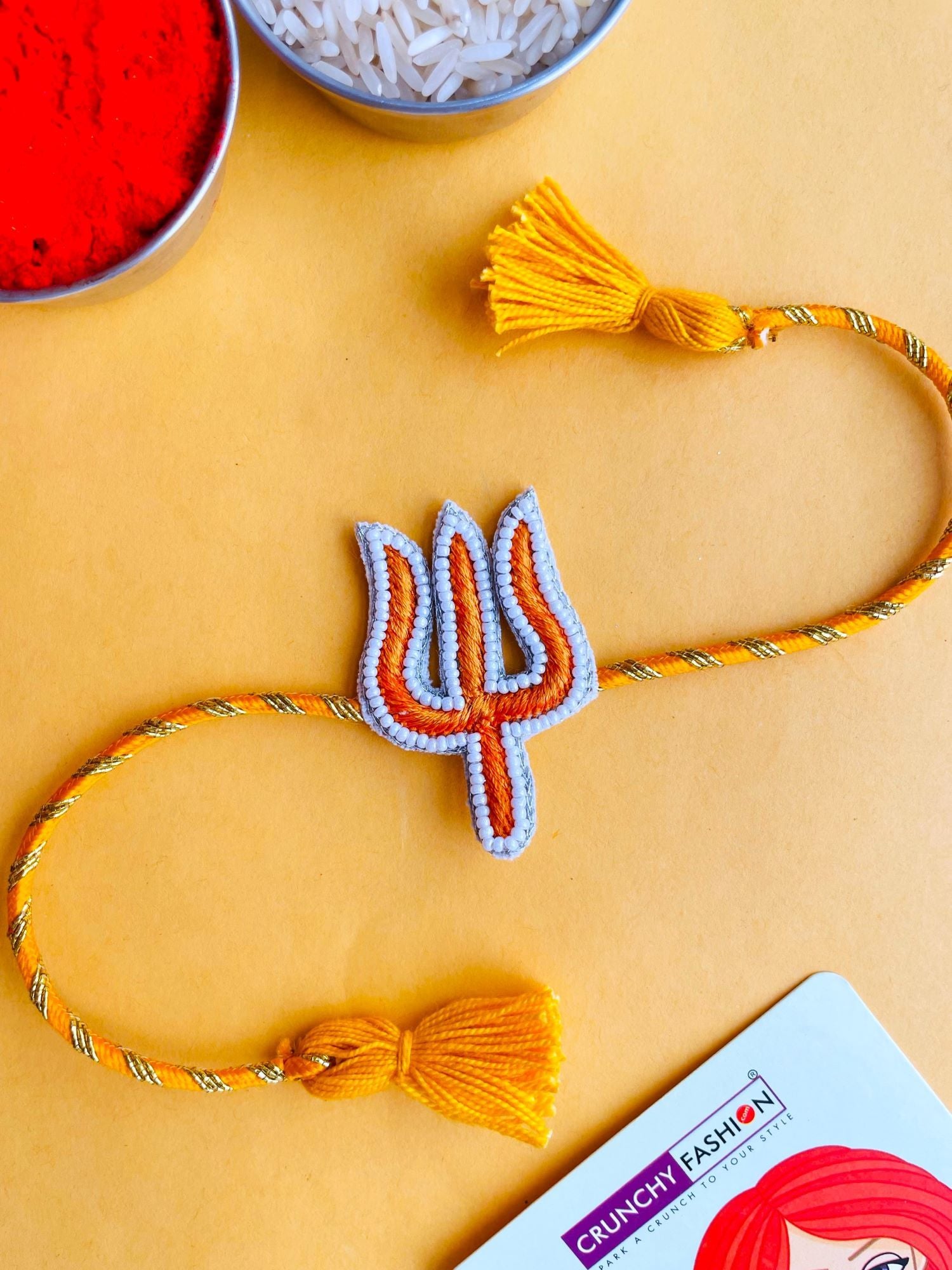 Shiva Trishul Handmade Rakhi for Brother with Om Charm 2026