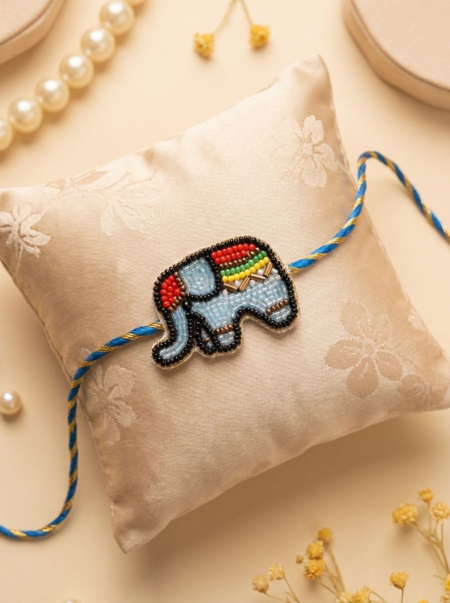 Handmade Elephant Rakhi for Brother – Cute Kids Rakhi 2026