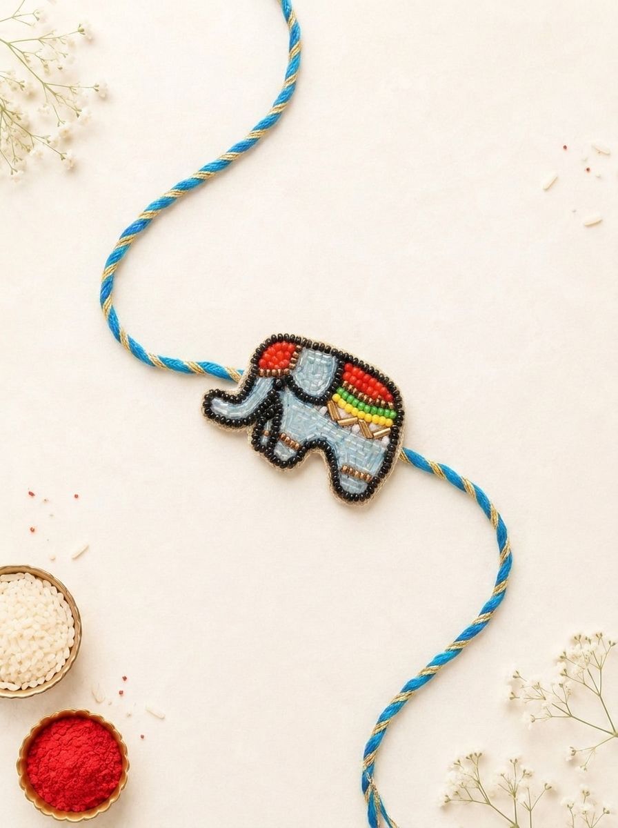 Handmade Elephant Rakhi for Brother – Cute Kids Rakhi 2026