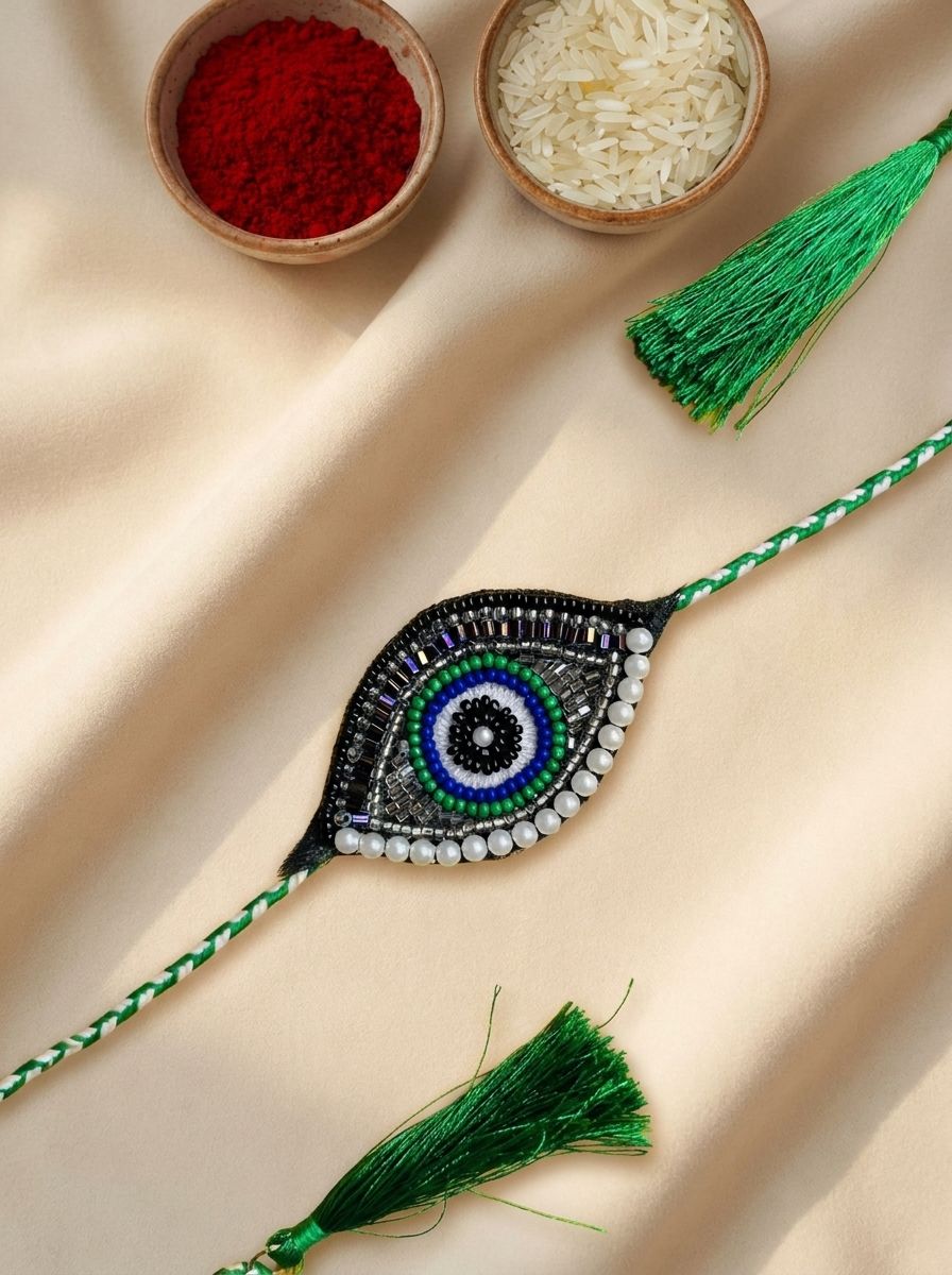 Minimalist Evil Eye Handmade Rakhi for Brother 2026