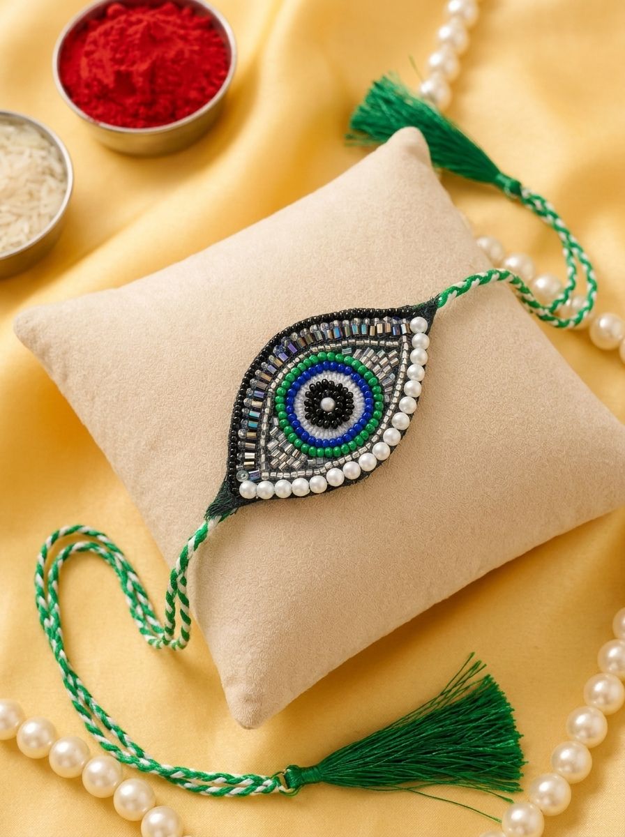 Minimalist Evil Eye Handmade Rakhi for Brother 2026