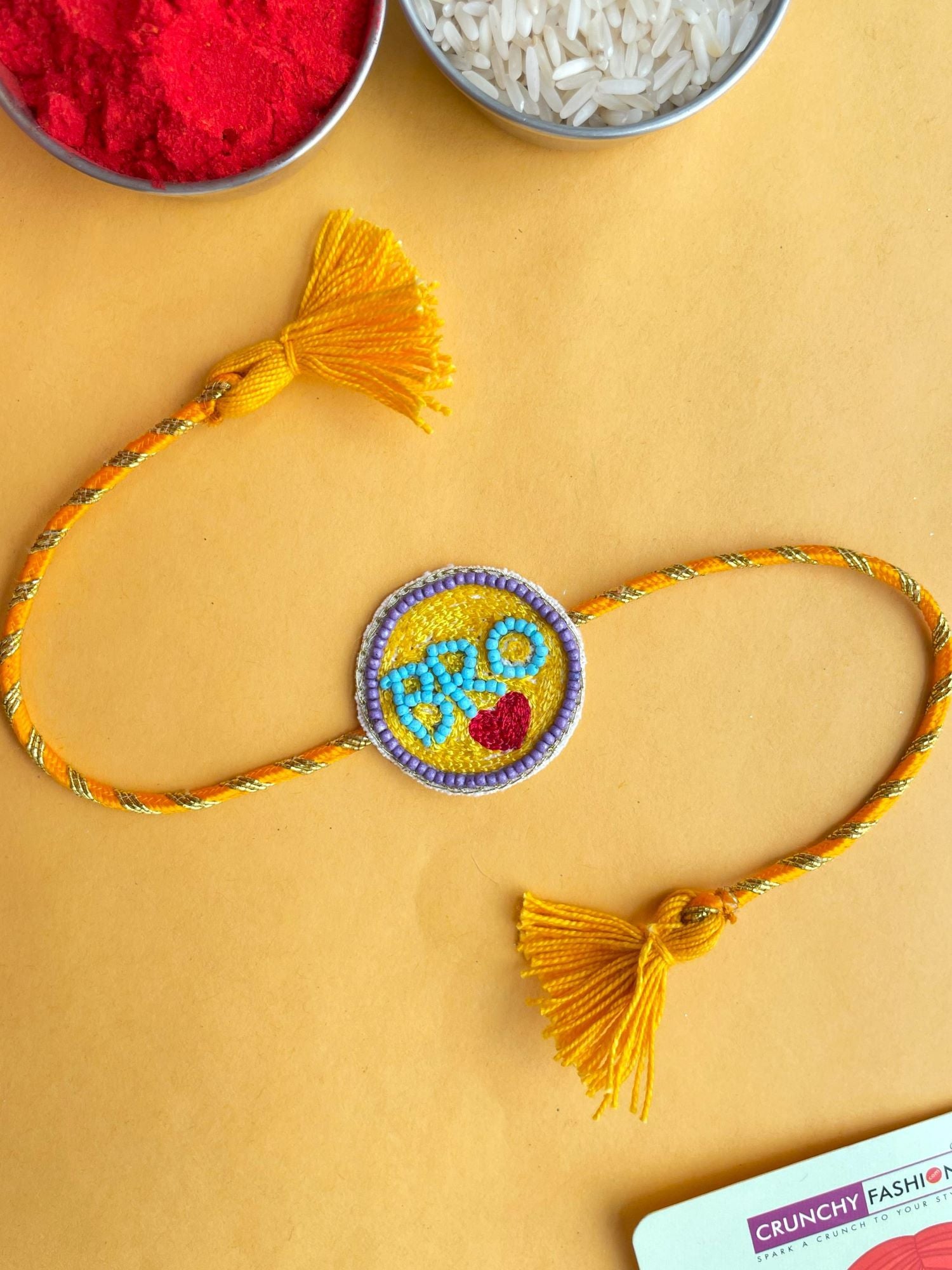 Handmade Rakhi 2026 – Vibrant Beaded Bracelet for Brothers, Adjustable Fit