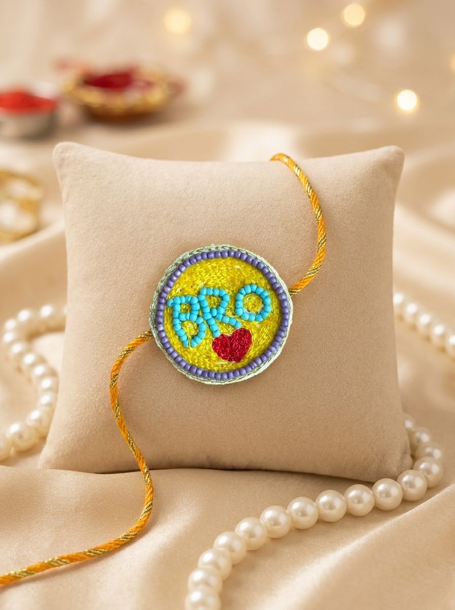 Handmade Rakhi 2026 – Vibrant Beaded Bracelet for Brothers, Adjustable Fit