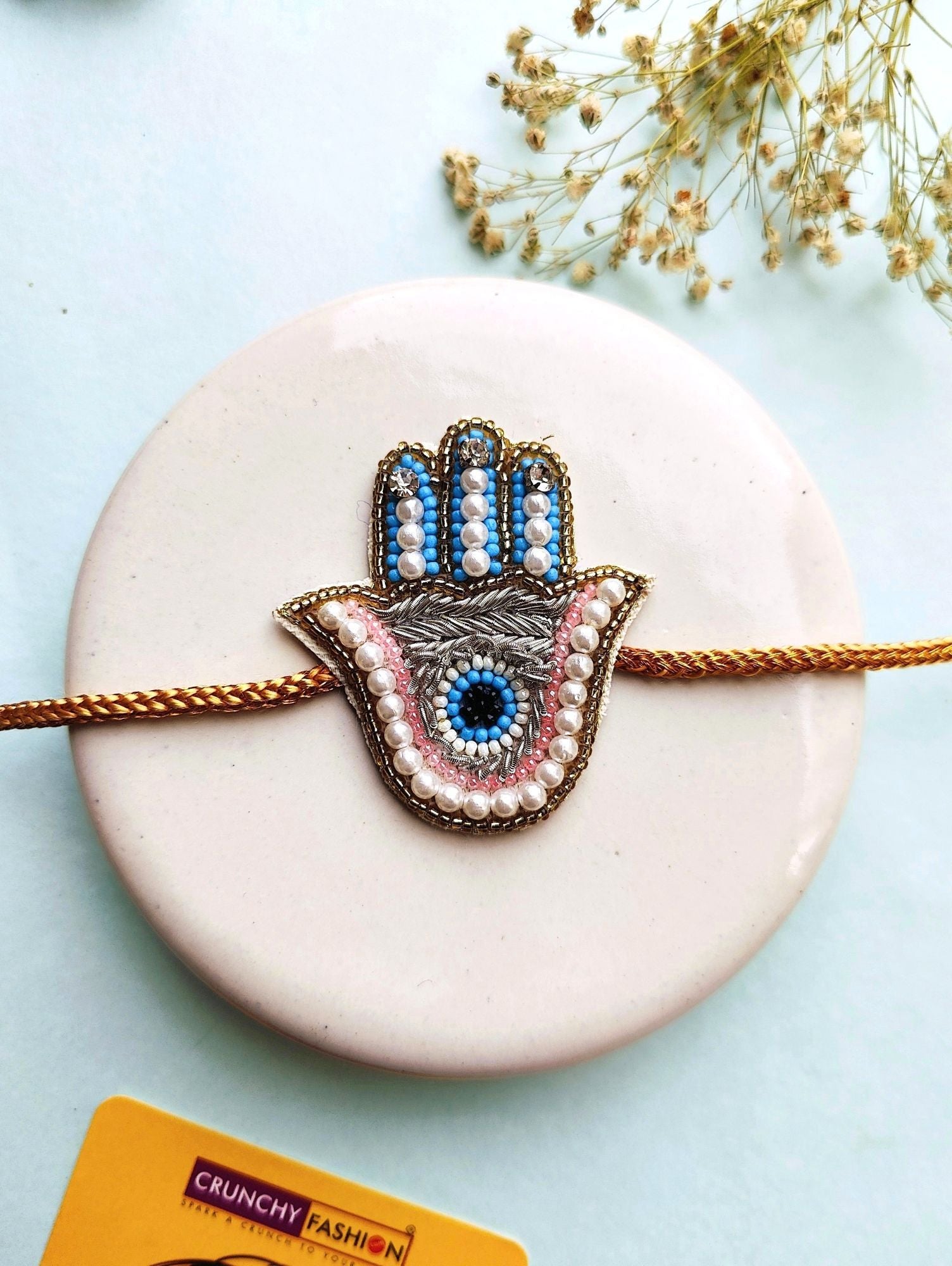 Handmade Hamza Hand Rakhi for Bhiya, Bhabhi