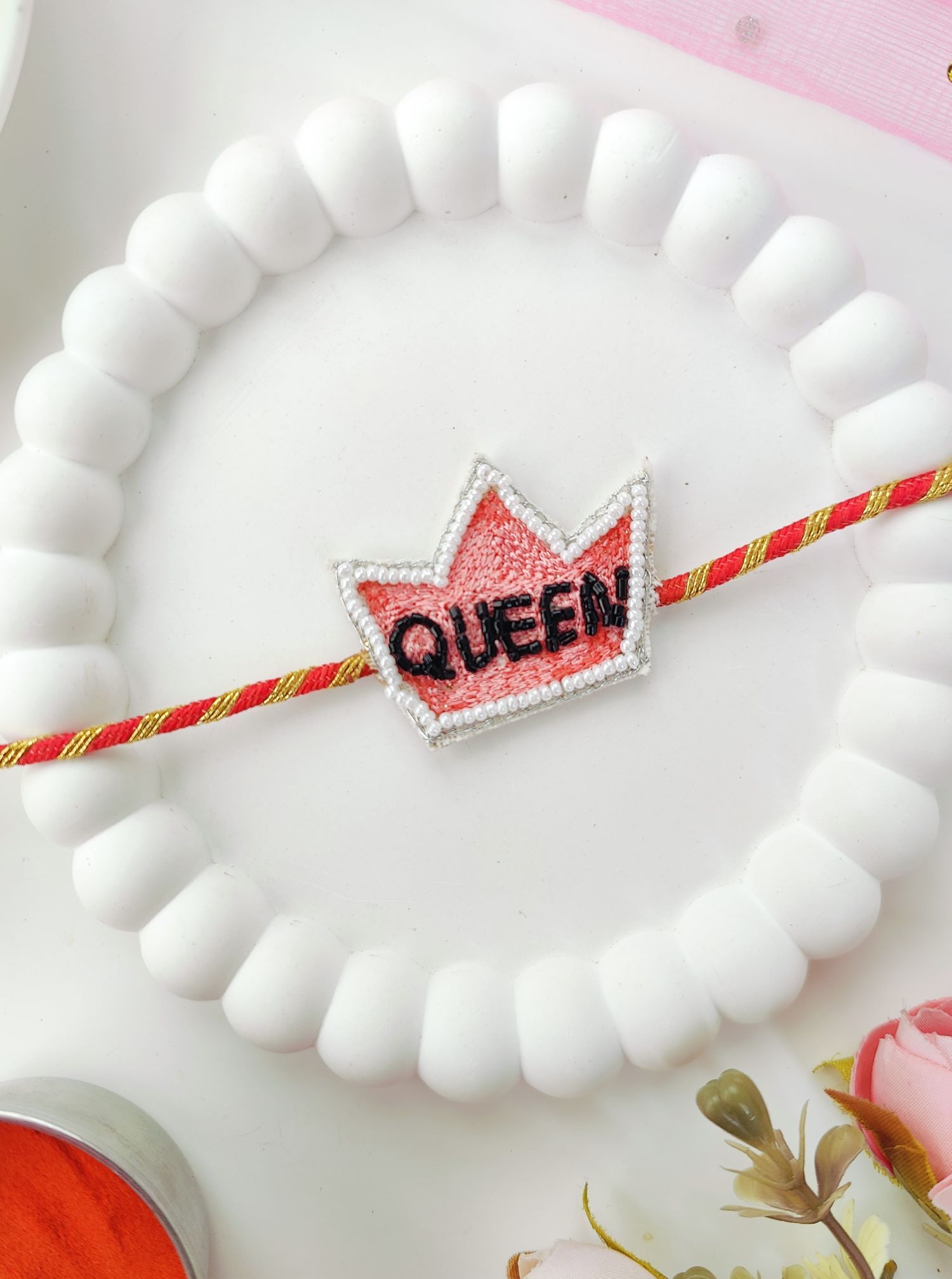 handmade queen rakhi for sisters, premium creative handmade rakhi design