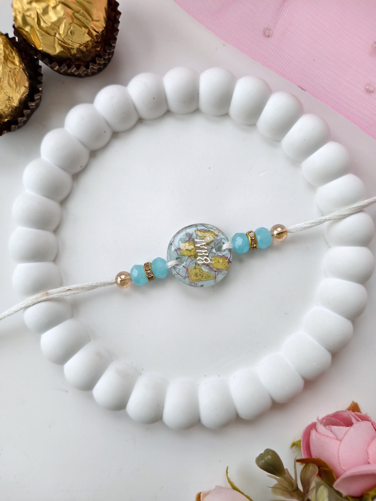 handmade resin rakhi 2026, premium bhai rakhi design for brother