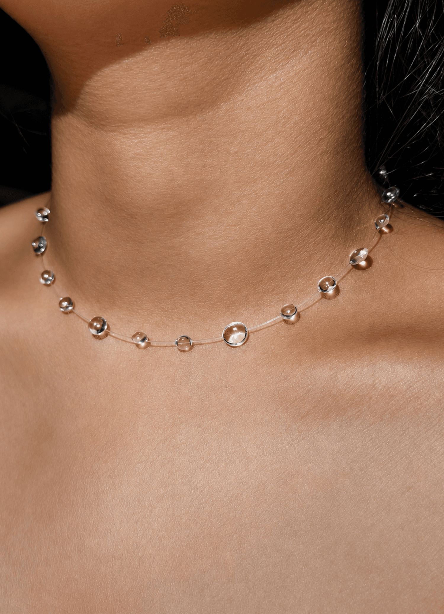 water drop resin jewellery crystal necklace for women choker