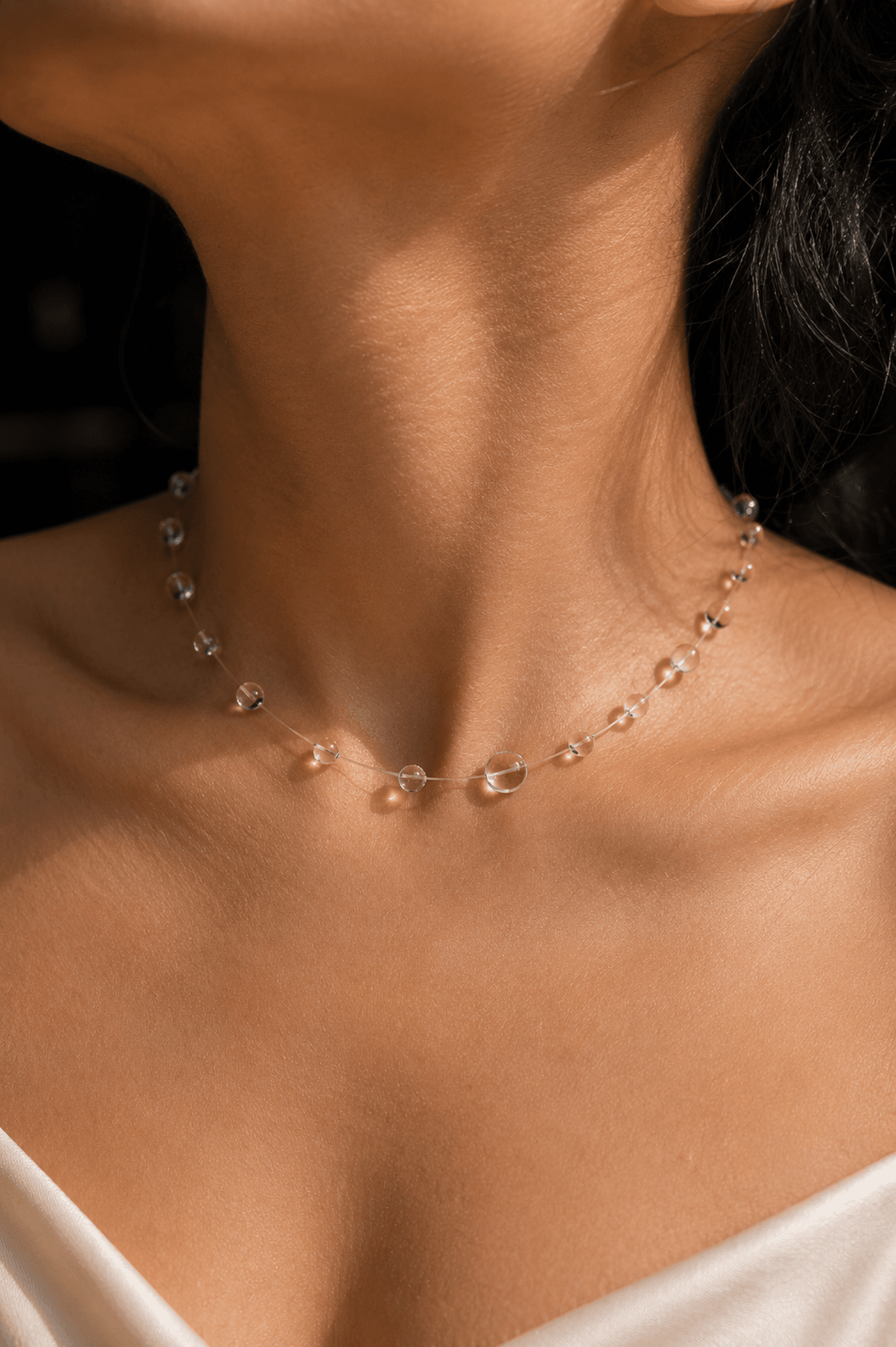 water drop resin jewellery crystal necklace for women choker