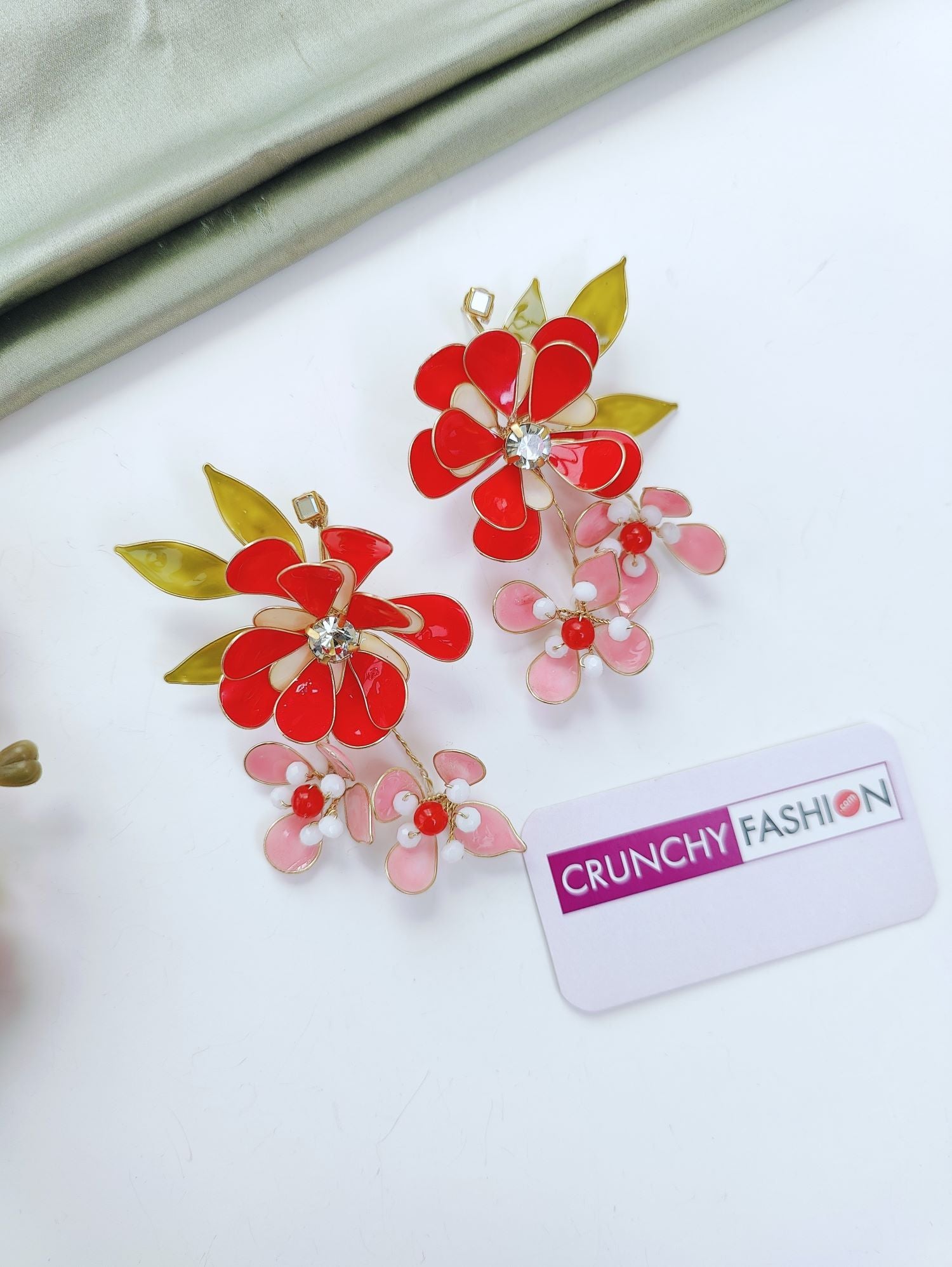floral resin earrings for women, handmade flower resin jewellery