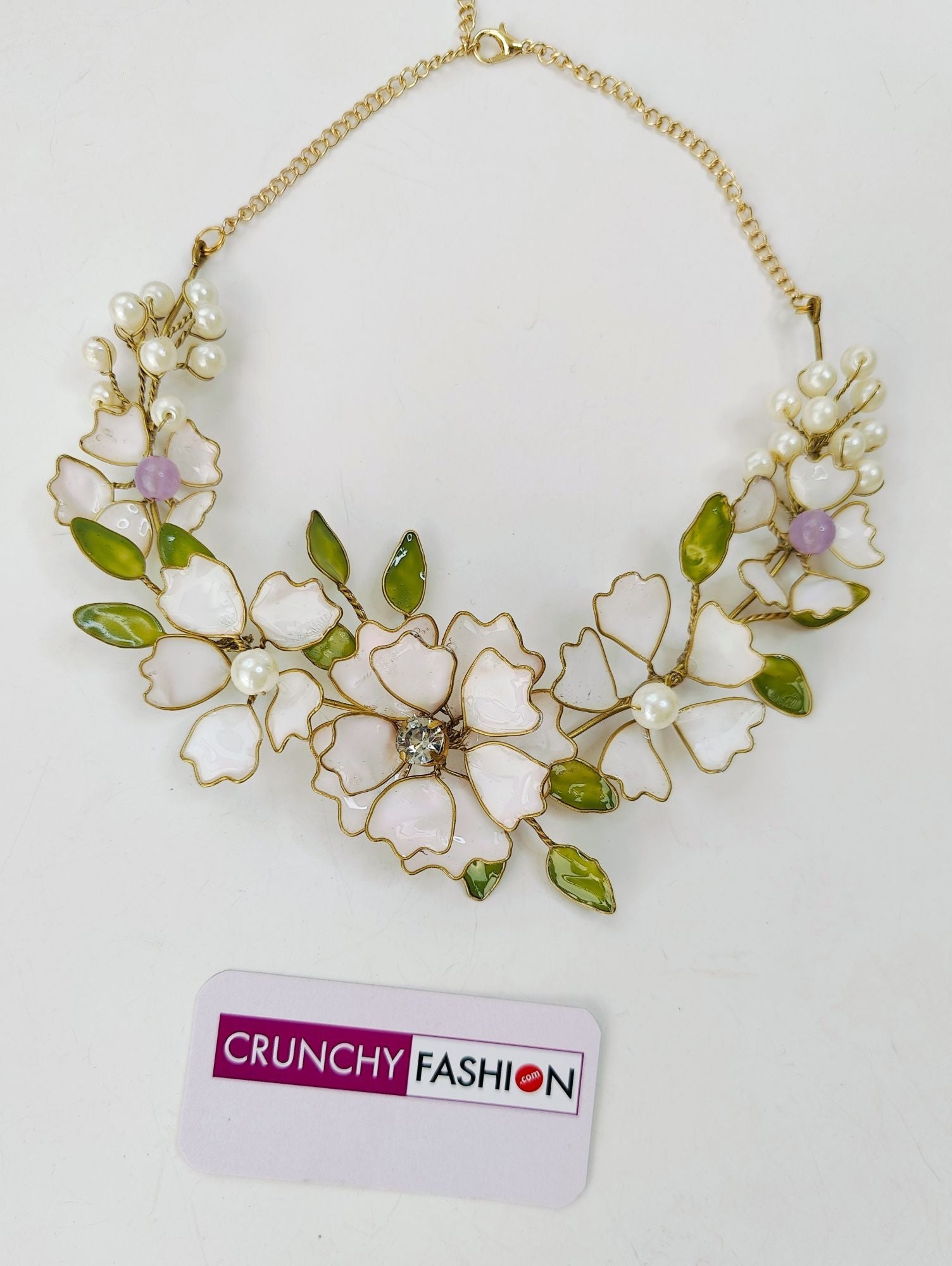 Handmade light pink, floral-themed bridal jewellery set, ideal for haldi and mehndi ceremonies