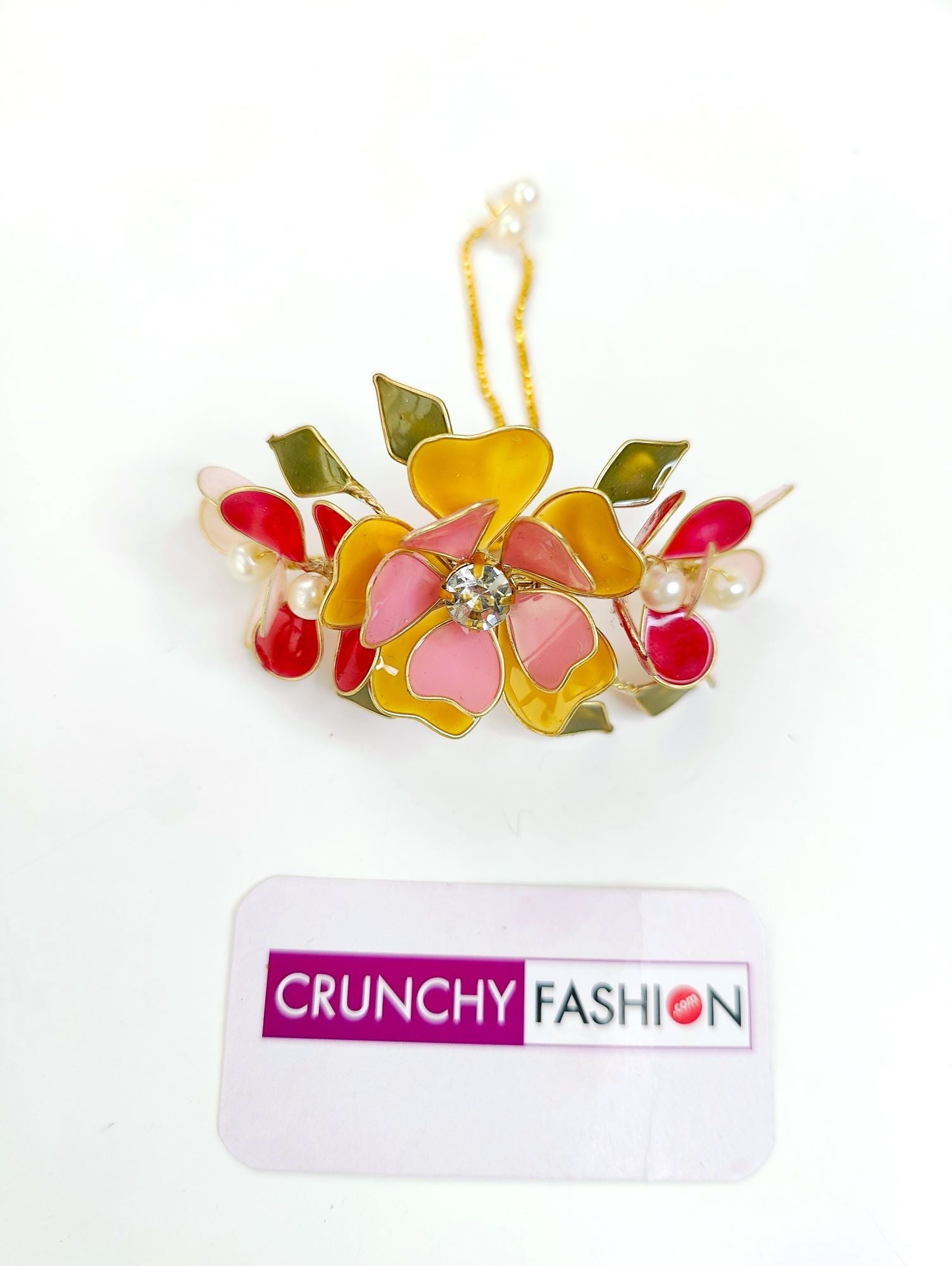 Handmade multicolored floral resin and beaded bridal jewellery set, ideal for haldi and mehndi ceremonies