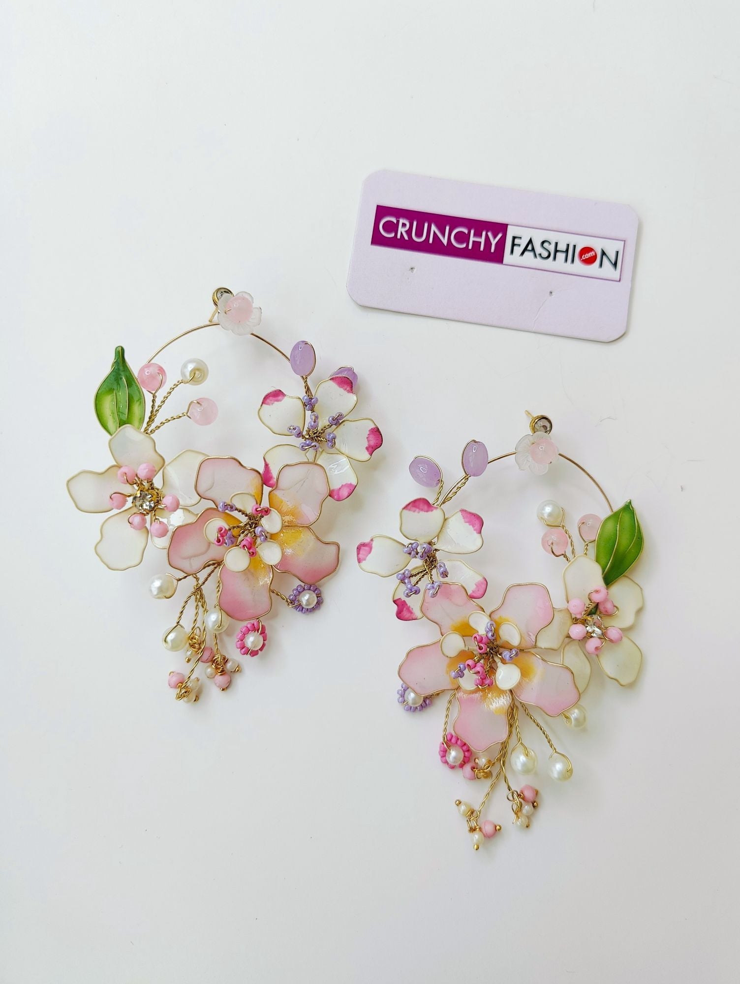 Pastel pink floral bridal jewellery set for haldi mehndi brides