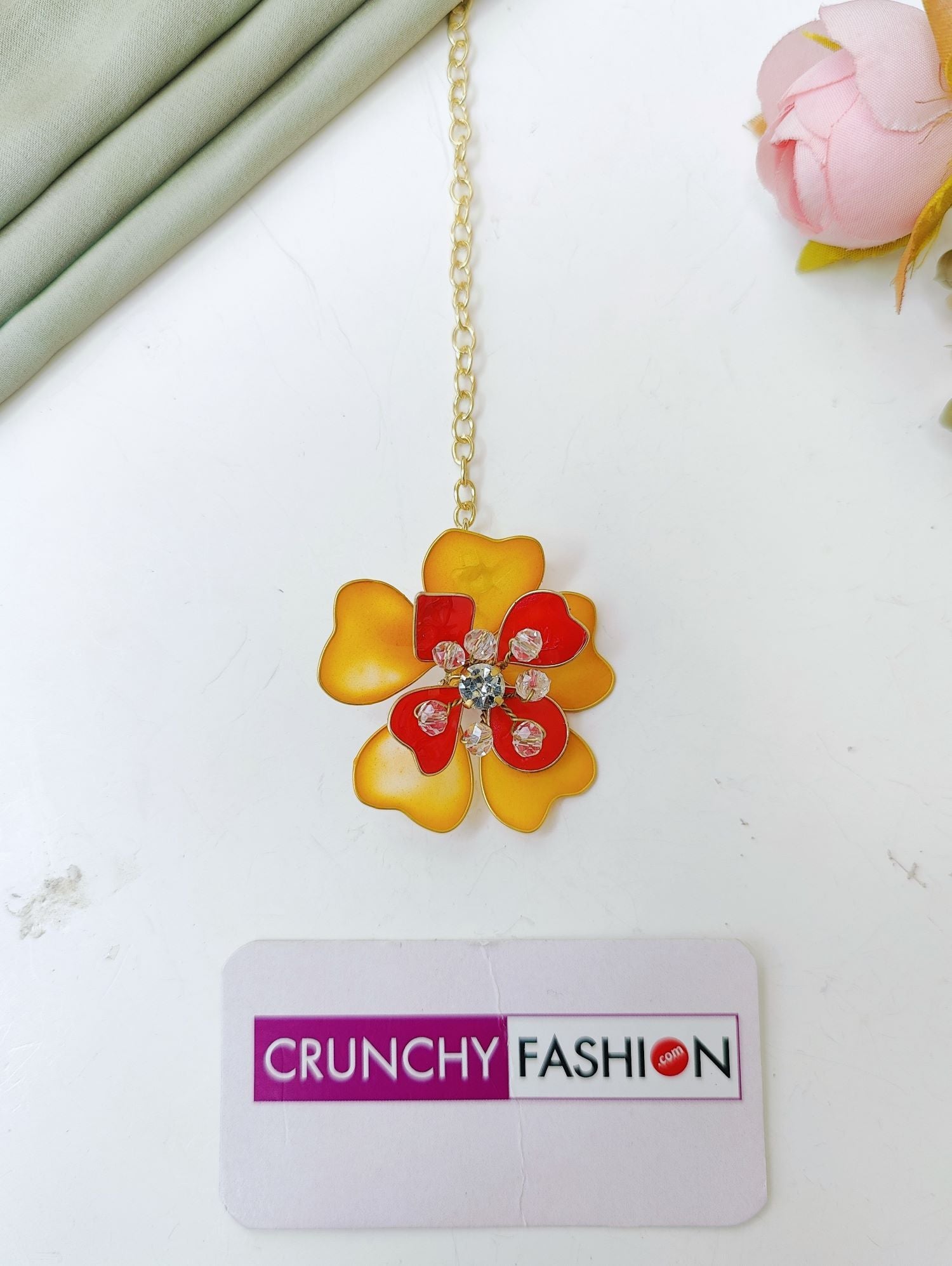 floral resin flower jewelry haldi jewellery set for wedding