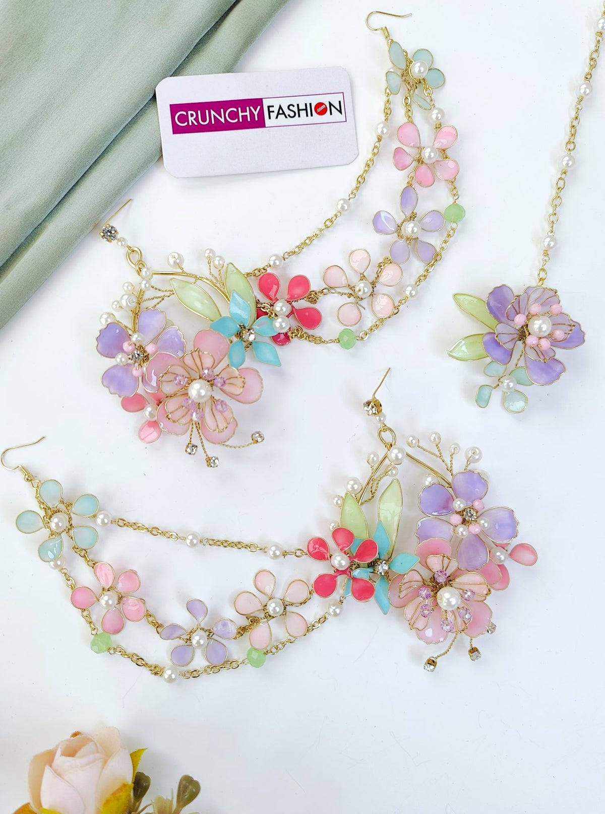 Veronica Resin Floral Jewellery Set