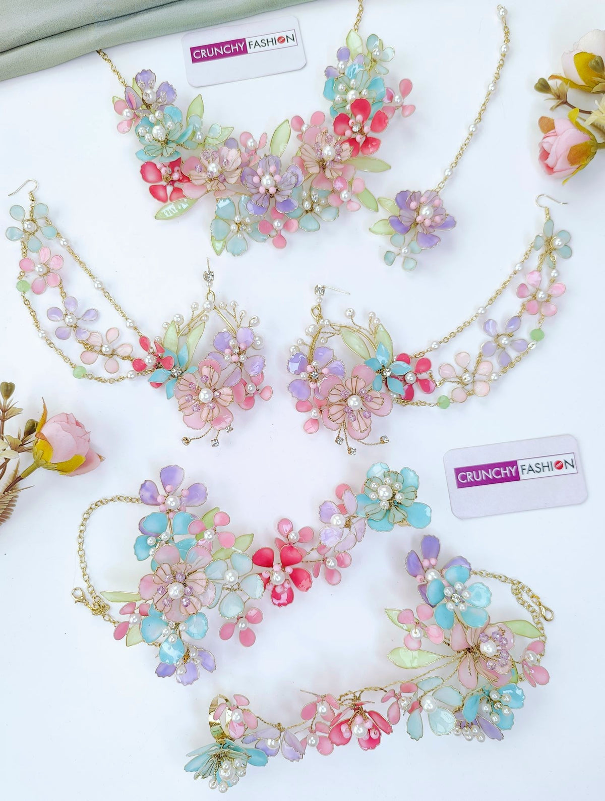 Veronica Resin Floral Jewellery Set