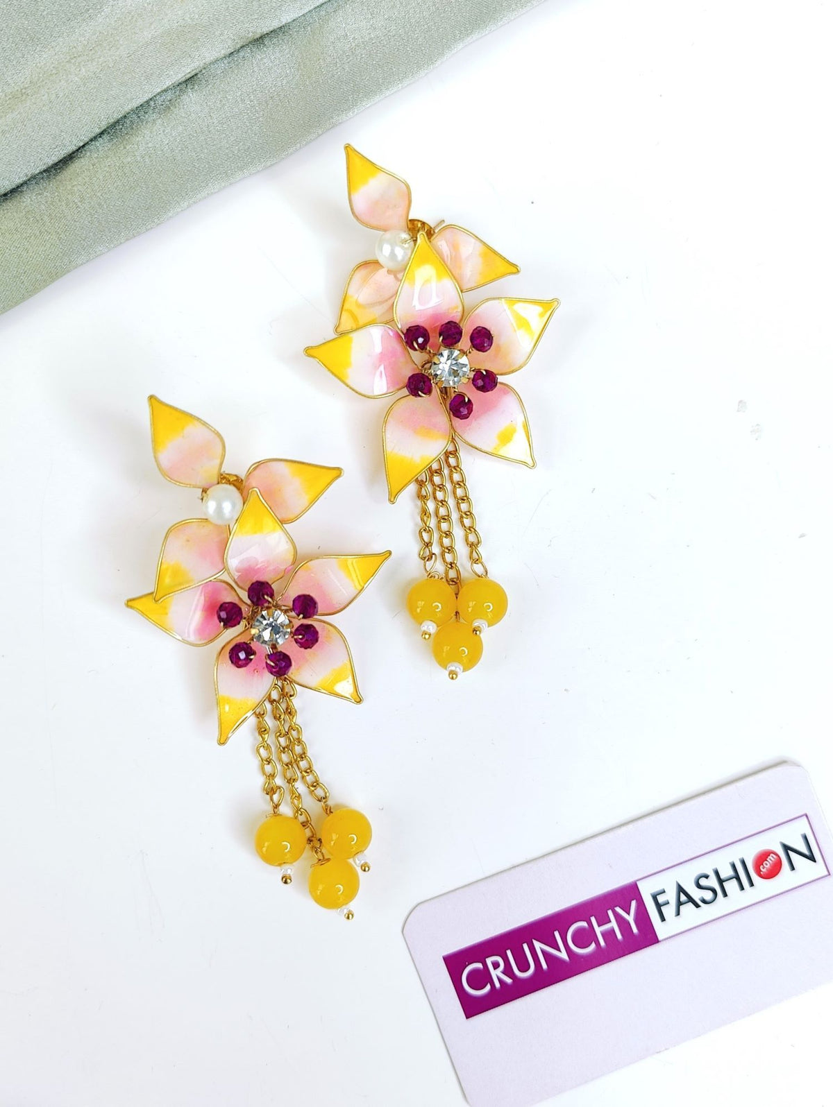 yellow resin jewellery haldi mehndi bridal set floral design for Brides 2026