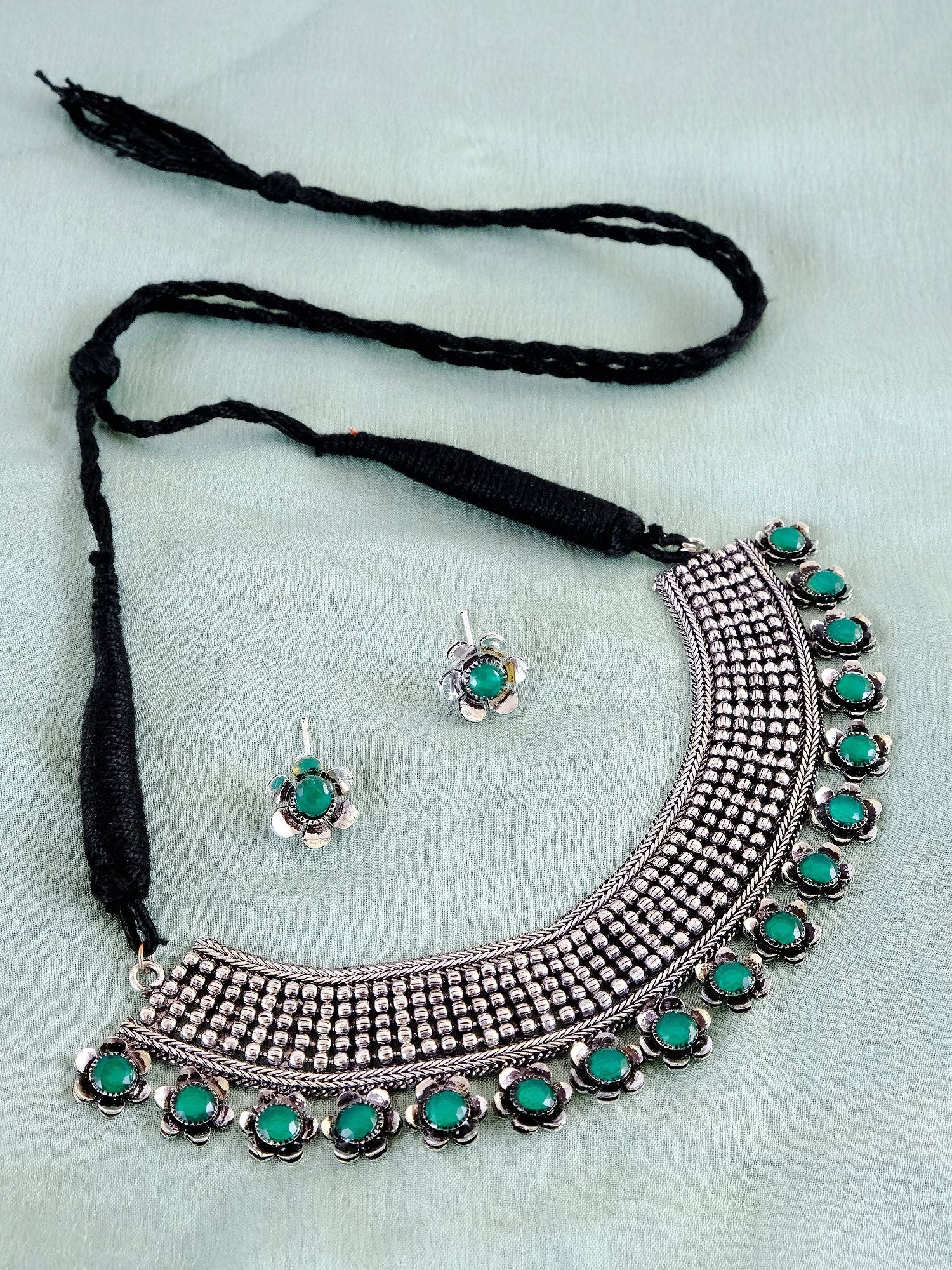 Silver Oxidised Jewellery Set – Shop Oxidised Jewellery Online Collection