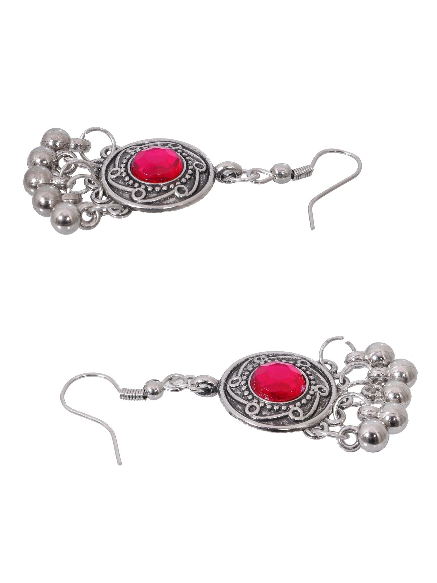 Elegant silver oxidised jewellery set featuring antique designs, perfect for those seeking oxidised jewellery near me