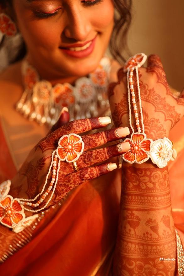 orange haldi dress for bride 25+ Latest Orange Lehengas for Haldi Ceremony