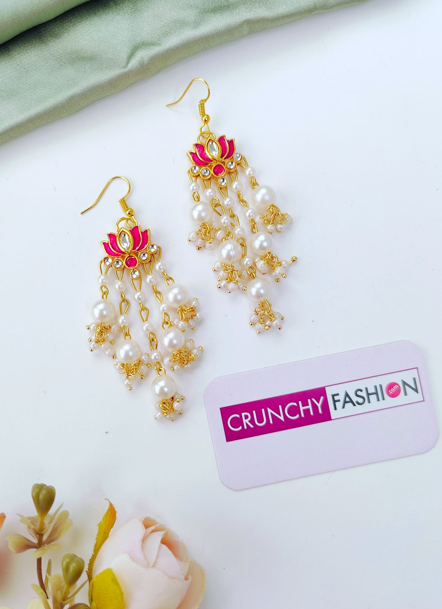 Lotus design kundan bridal jewellery set for traditional weddings