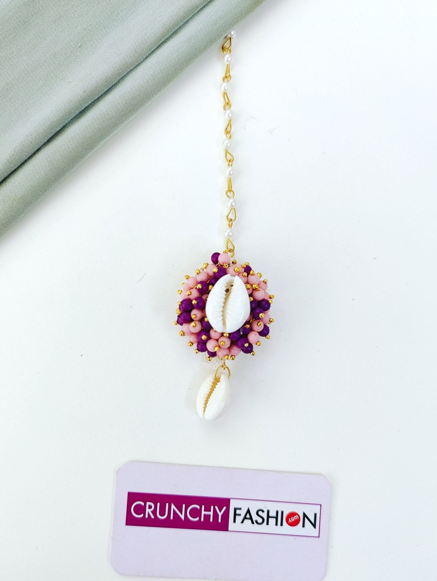 Lavender Shell Haldi Mehndi Jewellery Set