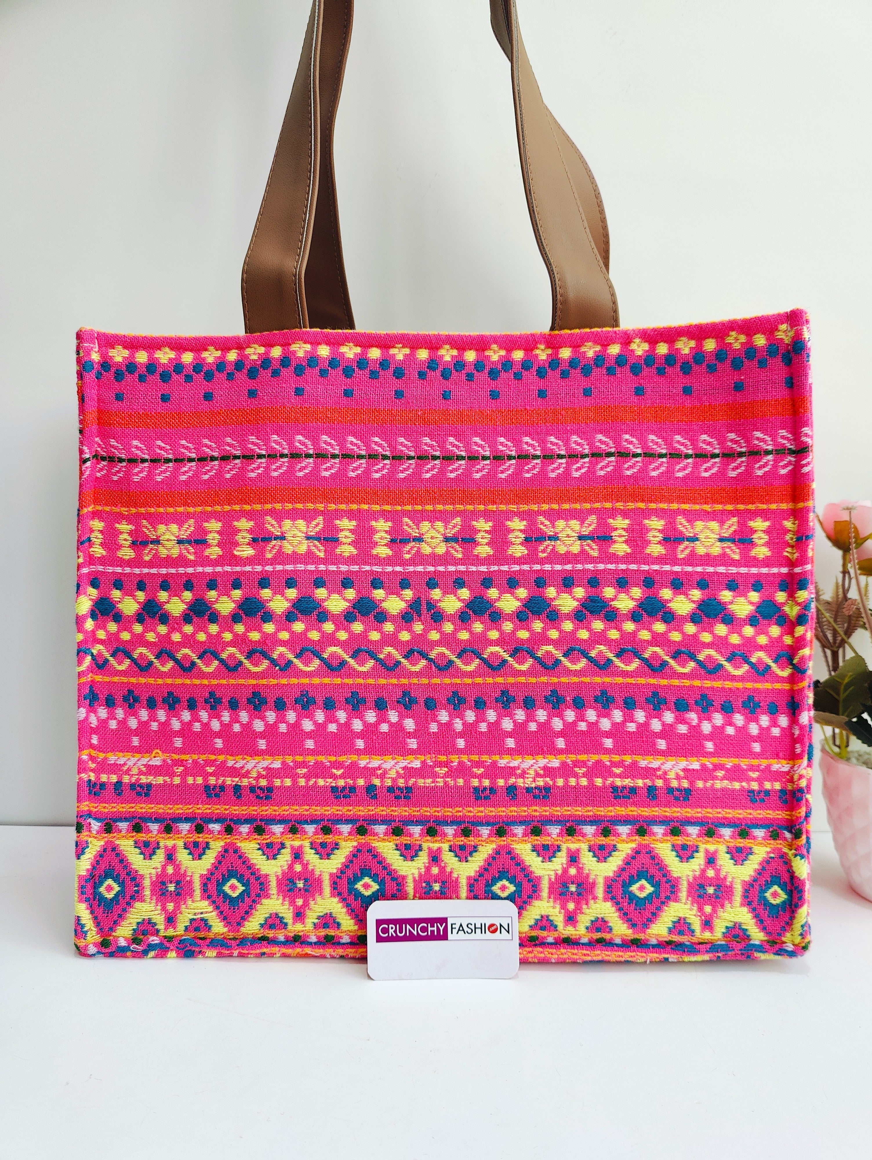 Multicolor Floral Work Tote Bag for Women/Girls