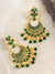 Traditional Gold-Plated Meenakari Chandbali Earrings for Women