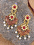 Gold-plated Crystal Studded Dangler Earrings for Women