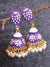 Traditional Gold-Plated Party Wear handpainted Meenakari Jhumka Earrings for Women