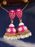Traditional Gold-Plated Party Wear handpainted Meenakari Jhumka Earrings for Women