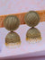 Gold-Plated Mess Pattern Party Wear Jhumka Earrings for Women