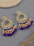 Nigar Kundan Earrings- Indian Party Wear Pearl Chandbali Earrings for Women