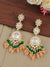 Meera Earrings- MultiColored Pearls Long Indian Wedding Earrings for WOmen