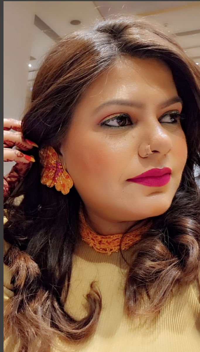 Sunny Bloom - Handmade Orange Floral Beaded Earrings for Women,Girls